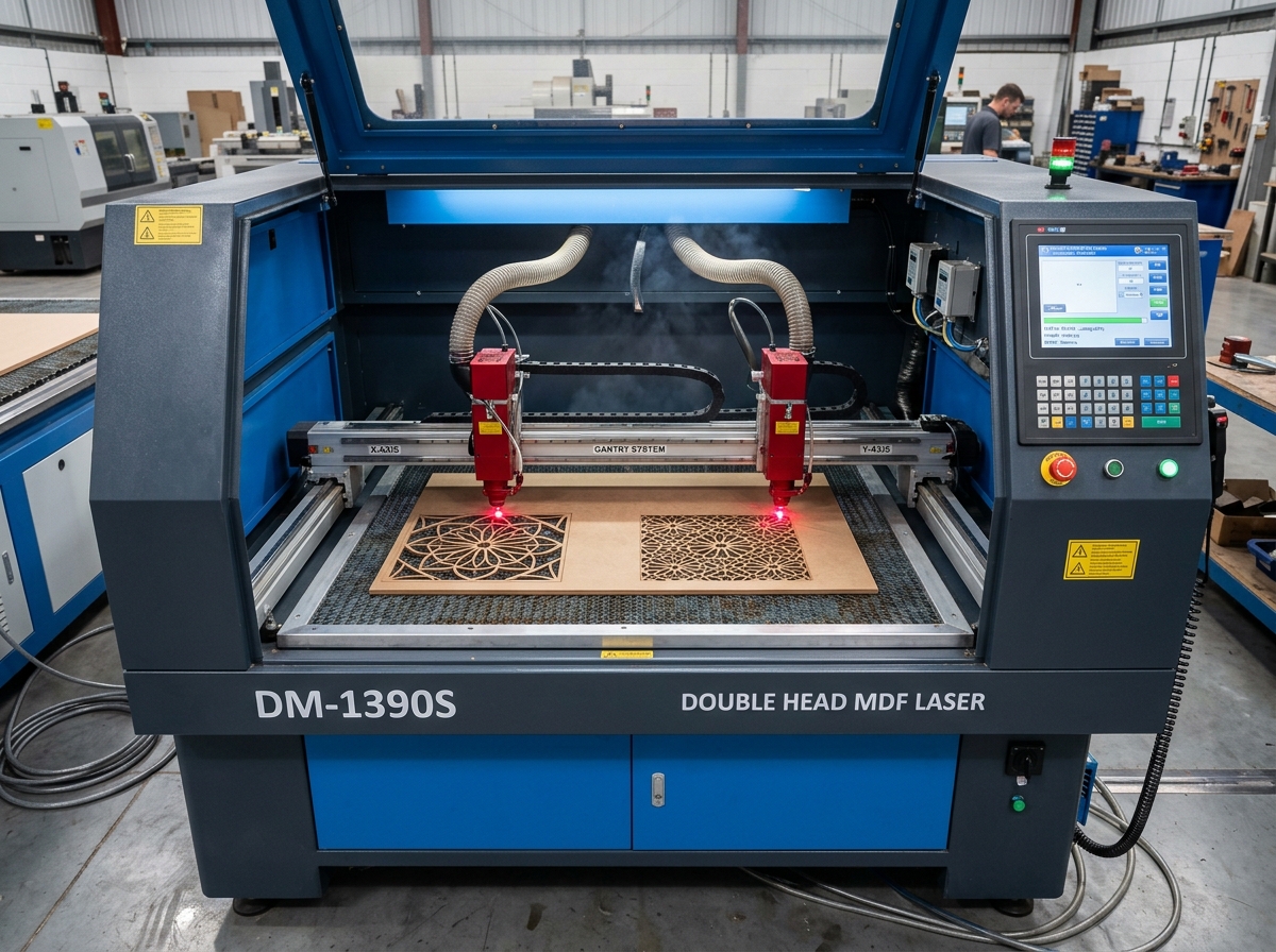 Double Head MDF Laser Cutting Machine